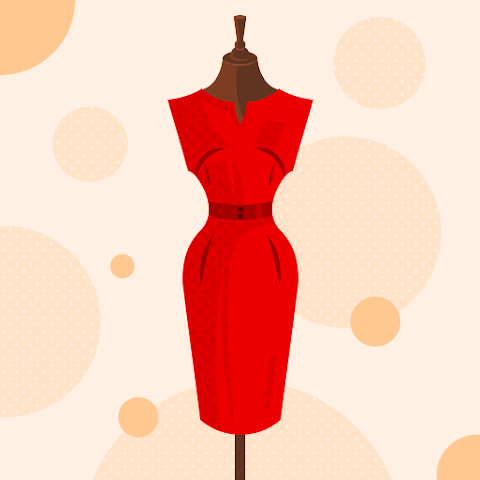 A red dress on a dressmaker's form, representing stepping into your worth